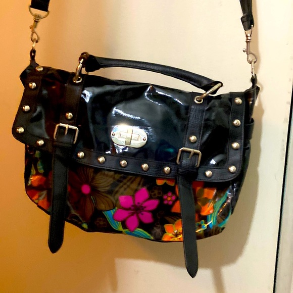Xoxo bag crossbody tote with handle flower power 🌸💐🌺🌸🌻🥀🌼large - Picture 1 of 17
